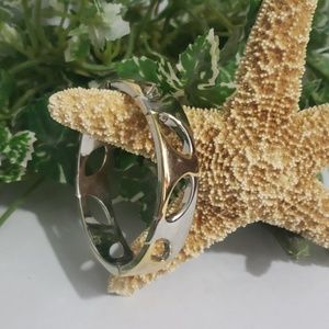 Silver and  gold bracelet 6 1/2 wrist size